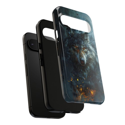 Gray Wolf Brushed Painting - Phone Ink Cover Case for iPhone, Galaxy, Pixel - 第 125/281 張圖片
