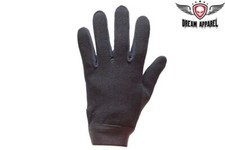 New Black Full Finger Mesh Fabric Mechanic's Gloves For Motorcycle Biker Riding