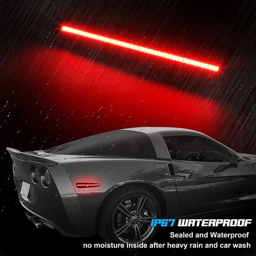 For 2005-2013 Chevy C6 Corvette Smoked Rear Bumper LED Side Marker Lights Red - Picture 6 of 6
