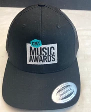 Cap CMT Music Awards .  Original Snap Back Adjustable .  Black.    EUC