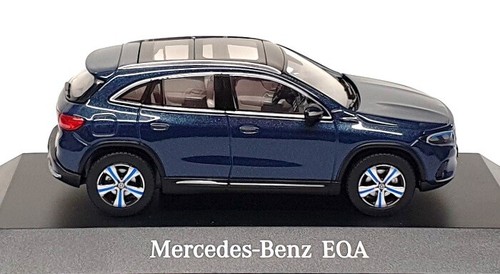 Herpa 1/43 Scale Diecast B6 696 0824 - Mercedes Benz EQA - Denim Blue - Picture 3 of 5