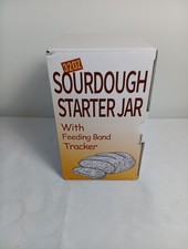 Sourdough Starter Jar 32 oz. Wide Thermometer Feeding Band Tracker Open Box