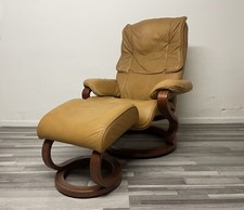 Himolla Zero Stress Relaxsessel / Leder / Cognac Sessel mit Hocker Gemütlich