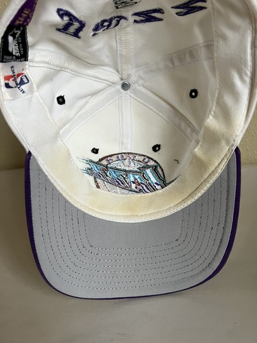 Vintage 90s Starter Utah Jazz Hat Snap Back Cap Back Spell Out Rare NBA - Picture 11 of 13