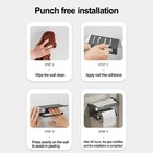 Contemporary Bathroom Wall Mount WC Paper Holder Shelf for Practicality