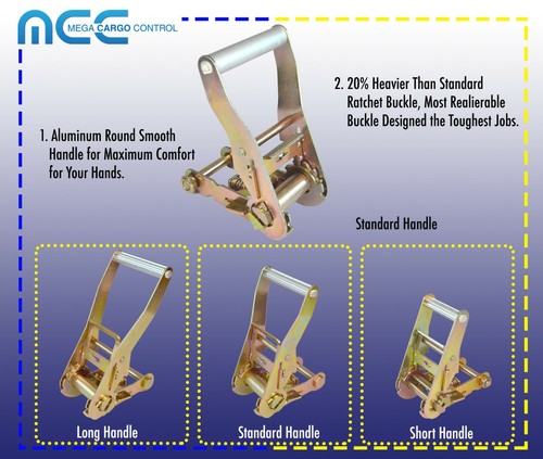Aazon.co: Ega Cargo Control 4 Set 2" X 10' Wheel Lift O Ring Lasso - Foto 2
