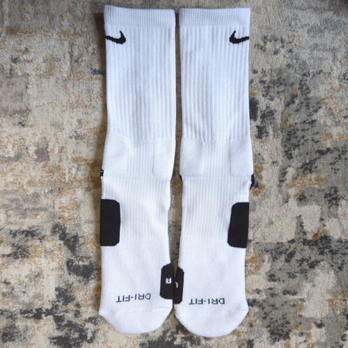 Original Nike Elite Socks Dri-Fit Basketball Crew Size M & L White *9 Colors* - Picture 3 of 51