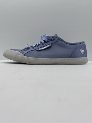 Womens Shoe Le Coq Sportif Satin Style Sneakers Purple Casual Ribbon Laces