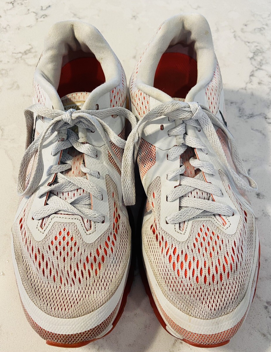 2014 NIKE AIR MAX ORANGE PINK GREY WOMENS SIZE 9 ATHLETIC