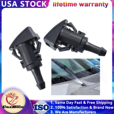 #ad #ad 2Pcs Front Windshield Wiper Washer Hood Jet Sprayer Nozzle For Dodge Ram 1500 $7.89