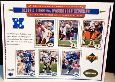 1-12-1992  NFC  DET LIONS V WASHINGTON RED SKINS