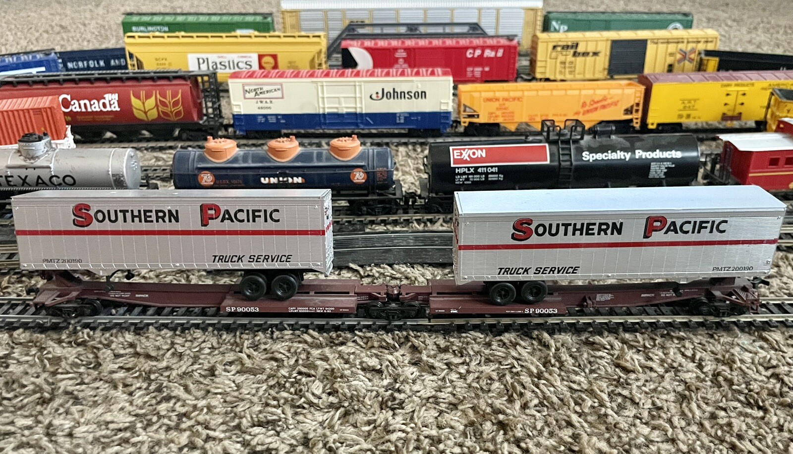 Vintage HO Train Set 25 Car 460 Inch Of Track + Buildings + Landscape + Power eBay