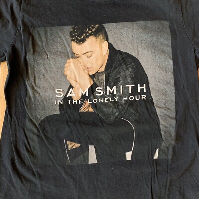 T-shirt De Concert Sam Smith - Tournée Lonely Hour 2015 - Taille M - Noir - Occasion Bon état