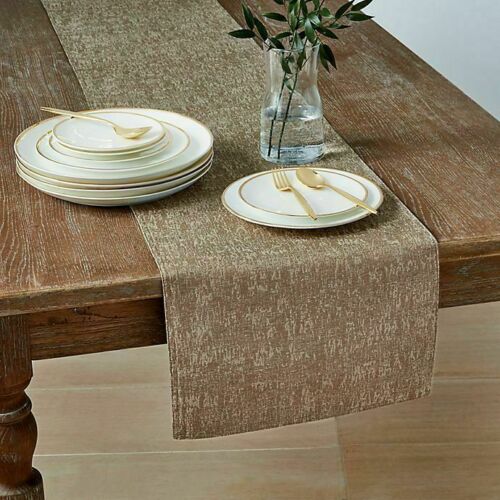 Christmas Thanksgiving Table Runner in Gold Holiday Ava New Years Eve 90x14 - Picture 8 of 12