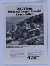 1973 Jeep CJ5 Vintage Blonde In The Jeep Original Print Ad 8.5 x 11"
