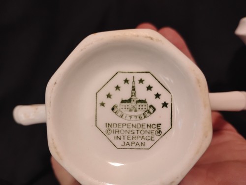Independence Ironstone Interpace Castleton Japan Sugar And Creamer - Picture 6 of 11