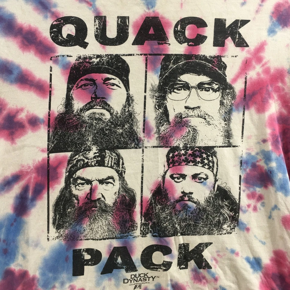 Duck Dynasty Quack Pack Gildan T-Shirt Mens M Multicolor Tie Dye Short Sleeve - Image 4 of 4