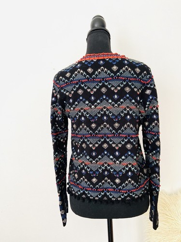 Monsoon Size S Sweater / Cardigan Embroidered Long Sleeve Knit Boho - Picture 7 of 10