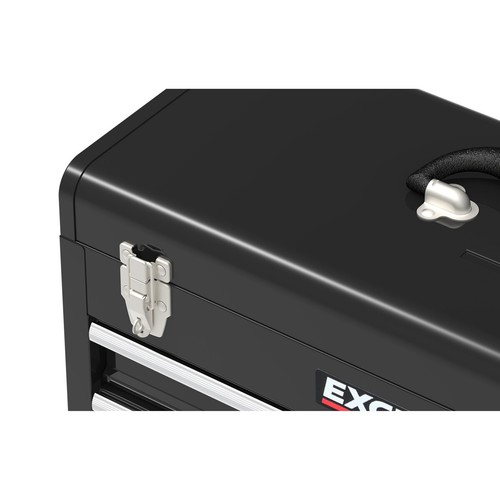 3 Drawers Portable Tool Chest Lockable Tool Box with Ball Bearing Runners Black - Picture 8 of 8