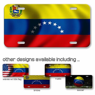 Aluminum License Plate - Flag of Venezuela (Venezuelan) - Many Options
