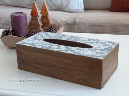 Tücherbox Holz, Hölzerner Kosmetikbox, Tücher Box, Badezimmer Tücher Box. - Picture 3 of 7