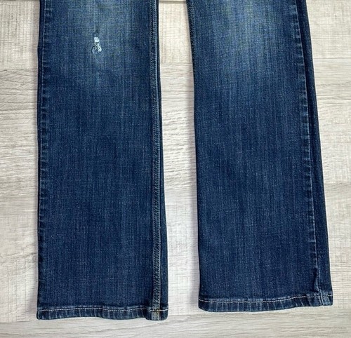 Wrangler Bootcut Jeans Distressed Blue Denim Pants Women’s 1X34 (Actual 26X30.5) - Picture 5 of 17