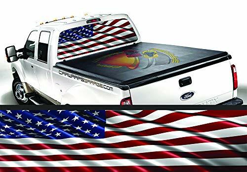 AMERICAN FLAG Rear Window Perforated Graphic Decal Truck SUV Patriotic - Picture 1 of 5