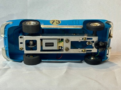 VTG 1:24 Scale Blue Corvette Stingray SLOT CAR Plastic Body Magoo's Rear Tires - Picture 12 of 17