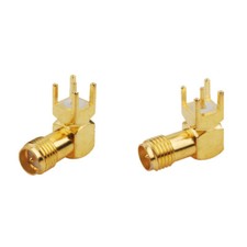 100x RP-SMA Female Jack plug center right angle solder PCB mount RF Connector
