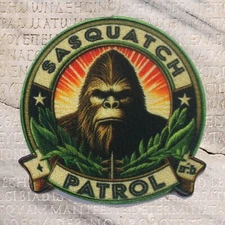 Sasquatch/Bigfoot Patch Iron-on Applique Nature Outdoor Cryptid Badge, Myth