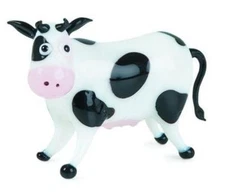 Fitz & Floyd Art Glass Crazy Cow Figurine Brand New 43-247