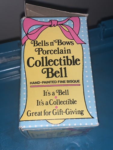 Bells n' Bows Porcelain Collectable Dog Bell By GiftCo Inc— Dog With Yellow Bow- - Picture 4 of 12