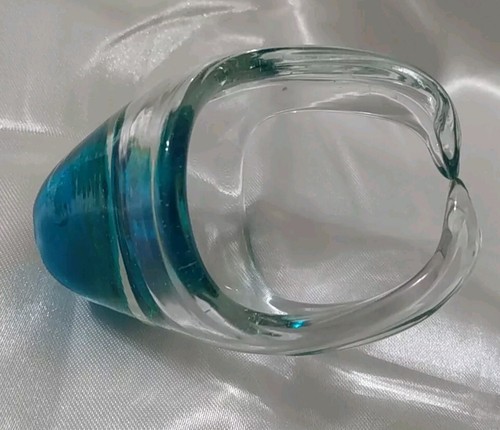 Cesta de cuenco vintage Mdina Art Glass arena y azul mar - firmada y pegatina excelente - Imagen 3 de 22
