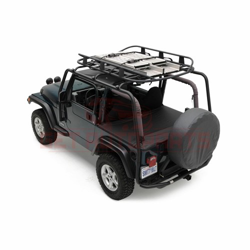 Smittybilt Roof Rack Direct-Fit Black Steel for Jeep Wrangler 87-95 - Picture 2 of 3