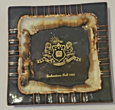 Pfaltzgraff Brown Ashtray Drip Glaze Ceramic Les Soeures Fideles Enchanted Ball