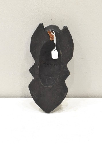 African Mask Ashanti Wood Brass Beaded Mask - Picture 2 of 2