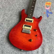 PRS SE Custom 24 Flame Maple Top Red Electric Guitar HH Pickups Tremolo Bridge