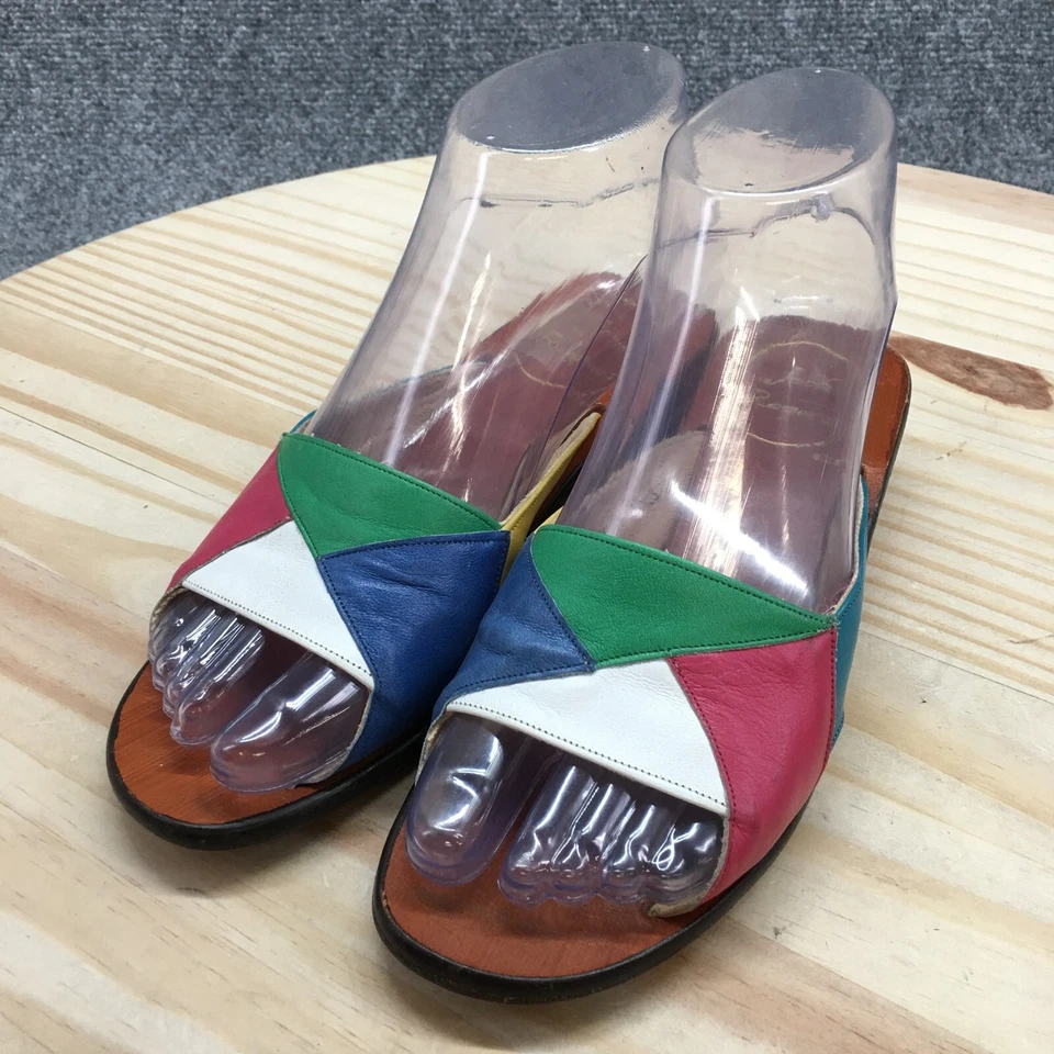 Sandalias Jack Rogers para mujer 5,5 M sin cordones cuero multicolor tacones informales Foto 3 de 4