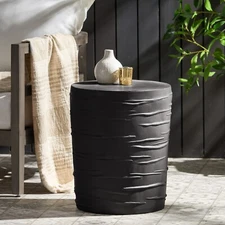 Aubree Outdoor 16-inch Light-Weight Concrete Side Table