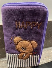Happy Bear Cloth Zip Wallet