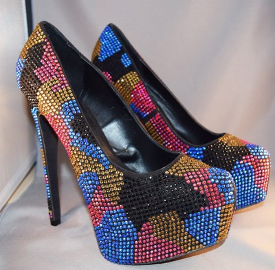 steve madden multi color heels