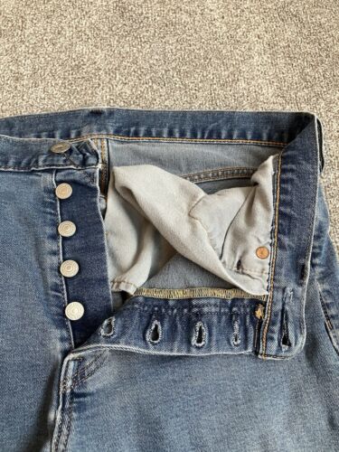 Vintage Herren Levis 501 Big E Jeans 32 Taille 26 Schrittlänge geschrumpft Einzelnaht - Bild 6 von 18