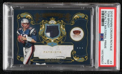 2010 Panini Crown Royale Royalty Materials Prime 38/50 Tom Brady #2 16wc