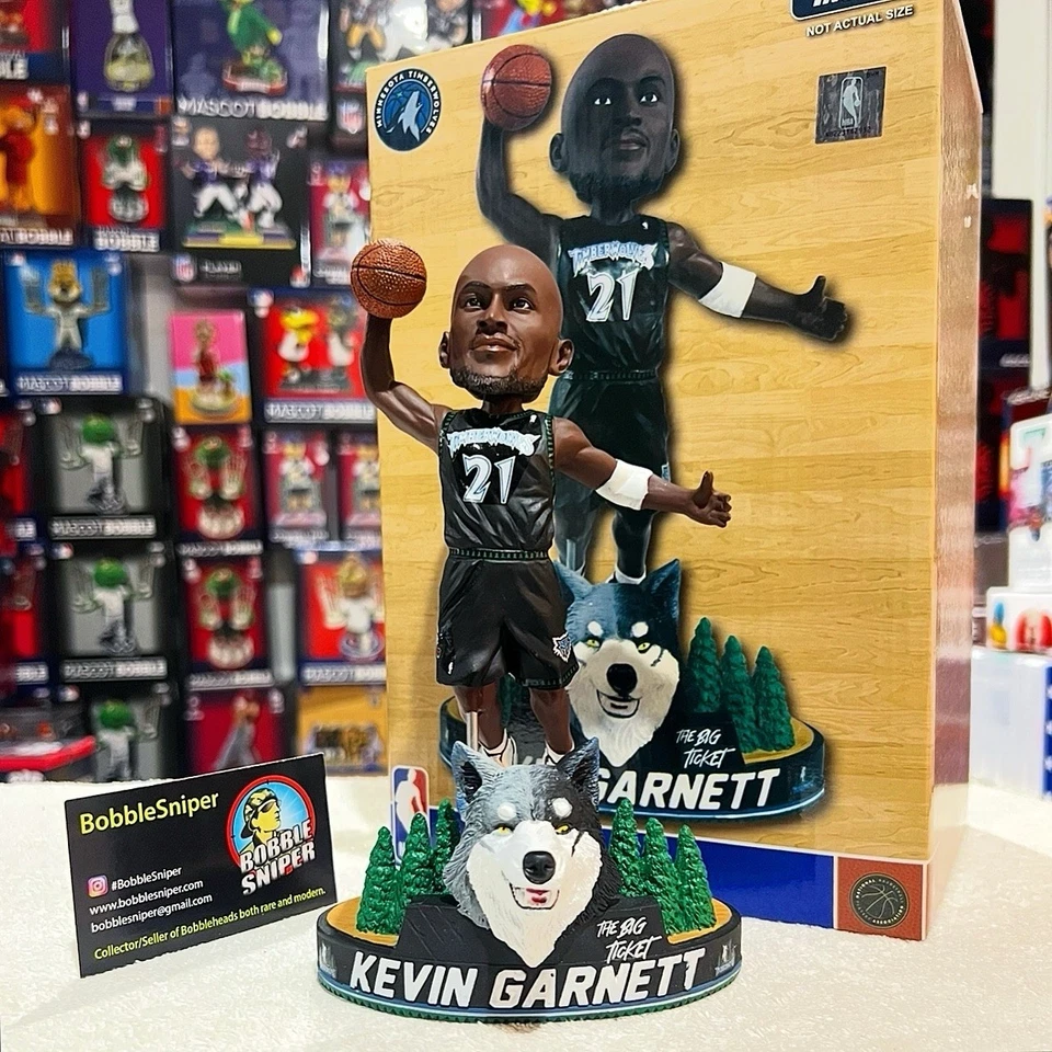 Bobblehead "The Big Ticket" Kevin Garnett Minnesota Timberwolves Raro NBA Foto 2 de 4