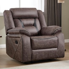 Manual Recliner Chair - Faux Leather