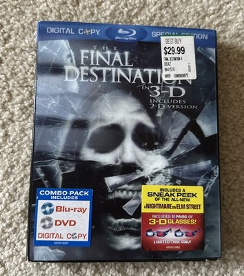 The Final Destination 3D/blu-Ray/W/3D Glasses/W Slip Cover Rare Nice Condition,