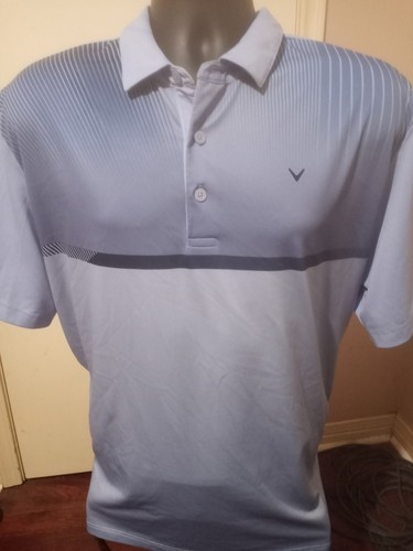 Callaway Opti-Dri Poloshirt Herren Gr. Large L Blau Golf Freizeit Sport