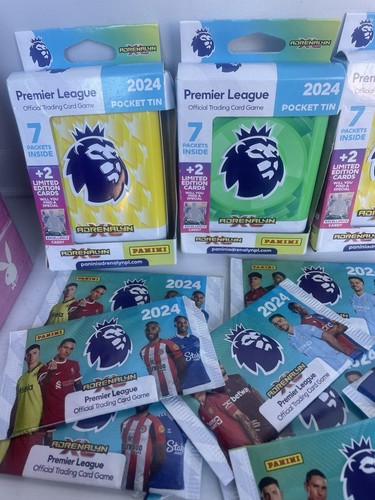 Panini Premier League 2023/24 Adrenalyn XL BUNDLE X50 SEALED PACKS TINS + LIM ED - Picture 6 of 24