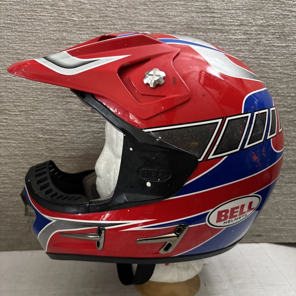 Bell Moto 7R Helmet Full Face Blue Red XL AP Designs SNELL M2000 APROVED DOT EUC - Image 3 of 4
