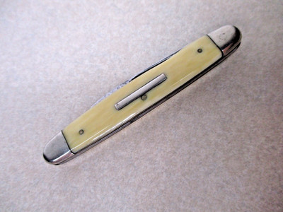 Antique Parkin & Marshall White Bone Pen Pocket Knife Sheffield England Knives